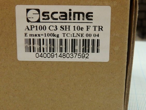 Тензодатчик Scaime AP100 C3 CH 10e F TR Emax=100kg датчик веса измерительный алюминиевый одноточечны