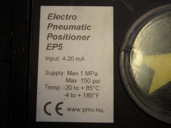 Позиционер электропневматический PMV EP5 4-20mA Electro Pneumatic Positioner бывший в употреблении