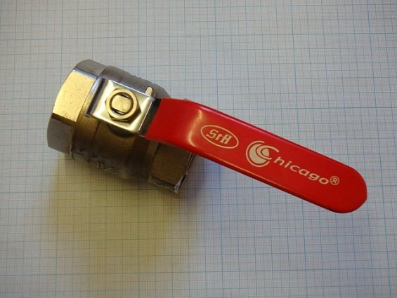 Кран шаровой никелированный 34.505 11/2" DN40 PN25 Чикаго Тмакс=110С для воды внутренняя резьба