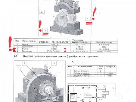 Комплект Babbini подшипник 23134CCK/W33+втулка H3134 SKF опоры шнека пресса BABBINI PB17S-