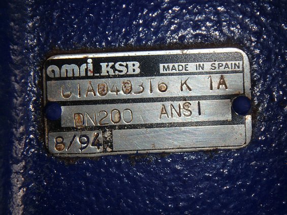 Клапан обратный межфланцевый amri-ksb DN200 ND8" PN16 PN10 c1a0403t6k1a ANSI amri.ksb made in SPAIN
