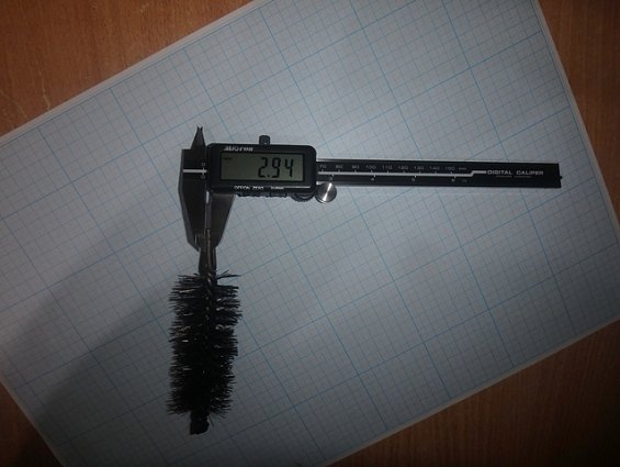Щетка-ерш стальной Д35х75х120х3.0х0.30мм D35х75х120х3.0х0.30mm диаметр-Ф35мм длина ворса-75мм
