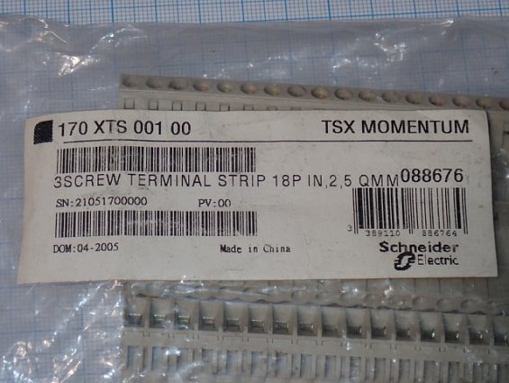 Клеммный блок Schneider Electric 170XTS00100 КОМПЛЕКТ 3ШТ Made in China
