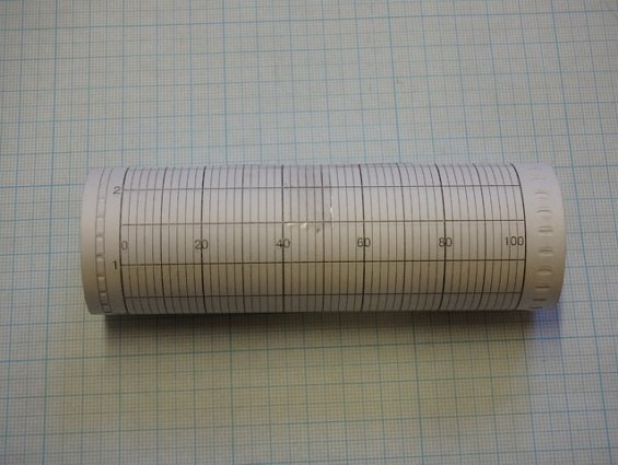 Бумага лента диаграммная реестовый номер 206 ШКАЛА 0-100 рулонная регистрирующих приборов