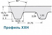 Ремень зубчатый BANDO 1000XXH300WZ 3" 76.2мм 100" 2540мм 80-зубьев