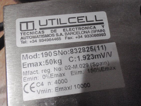Тензодатчик utilcell mod-190 Emax-50kg IP66 платформа 800х800 класс точности c4 по O.I.M.L