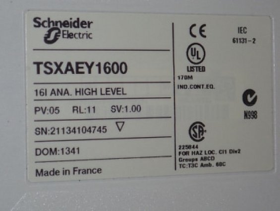 Модуль Schneider Electric TSXAEY1600 Made in France