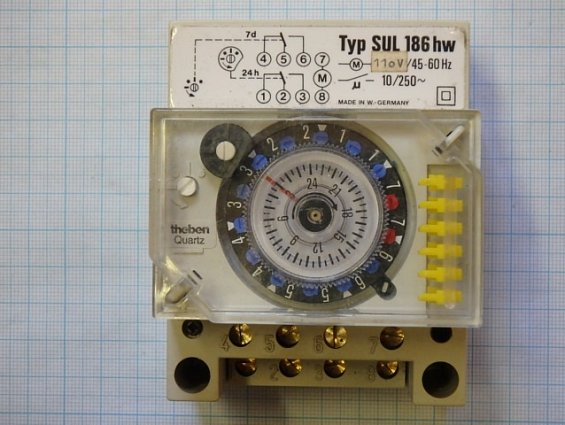Таймер аналоговый SUL186hw 1861108 24h+7tage 10А 250V~ 110V 45-60Hz
