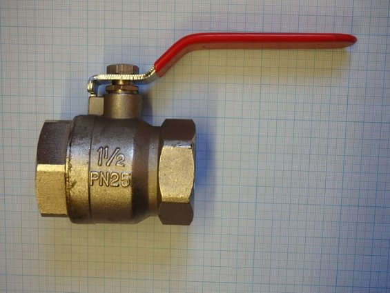 Кран шаровой никелированный 34.505 11/2" DN40 PN25 Чикаго Тмакс=110С для воды внутренняя резьба