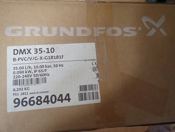 Насос GRUNDFOS 96684044 DMX-35-10 B-PVC/V/G-X-G1B1B1F 35.00 L/h 10.00bar 50Hz 0.090kW