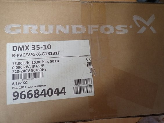 Насос GRUNDFOS 96684044 DMX-35-10 B-PVC/V/G-X-G1B1B1F B-PVC/V/C-X-G1U2U2XEMNG 35.00 L/h 10.00bar