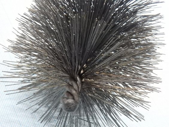 Щетка-ерш стальной Д76х80х130х3.0х0.4мм D76х80х130х3.0х0.4mm диаметр-Ф76мм длина ворса-80мм длина об