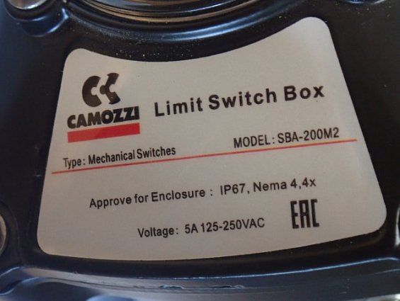 Затвор OMAL DN50 V376XE69 EPDM в сборе с пневмоприводом DAN0030411S F03-F05 DG376XE69-NA7E-SBA CAMOZ