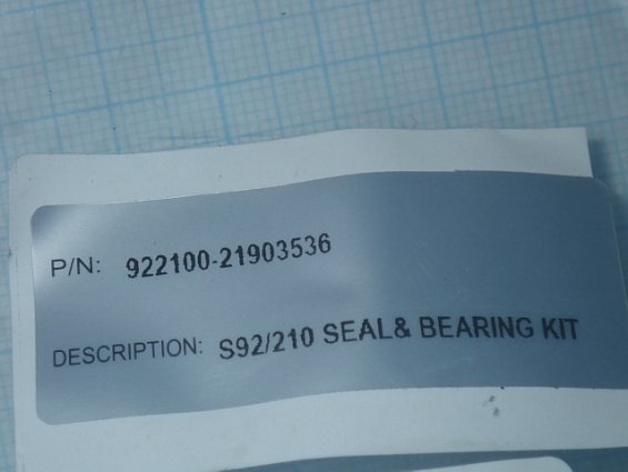 Ремкомплект Bray 922100-21903536 S92/210 SEAL&BEARING KIT