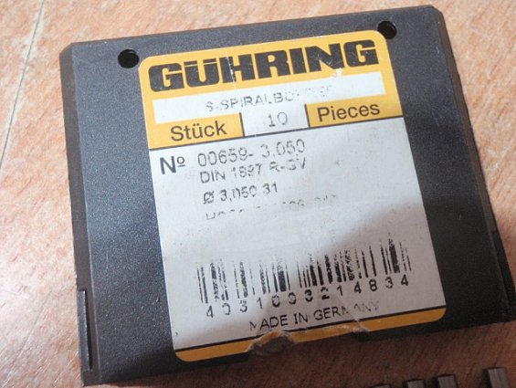 Сверло GUHRING S-SPIRALBOHRER Ф3.050 00659-3.050 din1897 r-gv 4031093214834 Gesamtlange