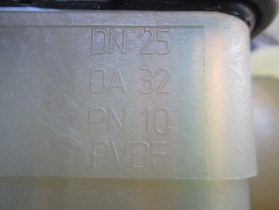 Клапан 7-1513-0025 ND10 PVDF 32DN25 DN25 DA32 мембранный химстойкий