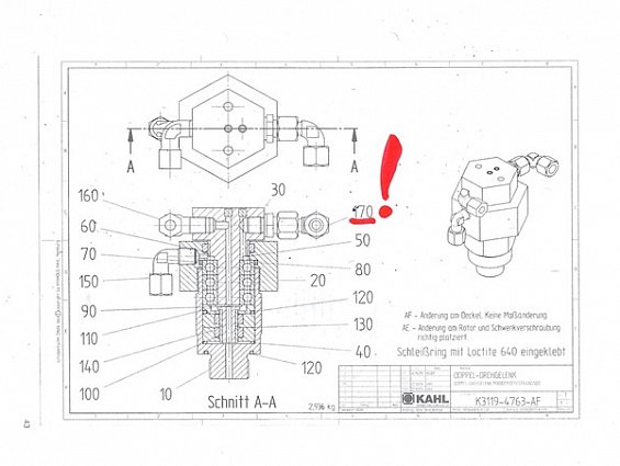 Регулируемое угловое соединение KAHL K6409-0716 СМАЗКИ