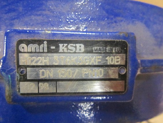 Затвор поворотный amri-ksb DN150 РN10 h112h 3t6k3gxf-10b с ручкой amri-ksb FRANCE