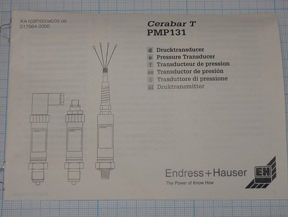 Датчик давления Endress+Hauser Cerabar-T PMP131-A1B01A2H 0...1.6bar 0...160kPa abs. 4-20mA