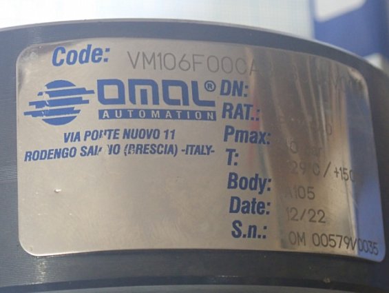 Кран OMAL DN25 VM106F00CAB0B0NNV00B шаровый шаровой PN16-40 -29C/+150С A105/aisi304 межфланцевый