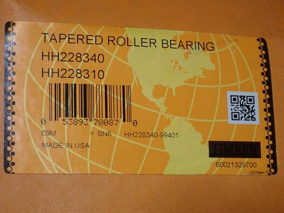 Подшипник TIMKEN HH228340 HH228310 MADE IN USA