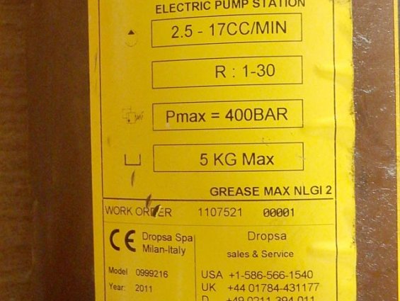 Насос модульный масла и густой смазки Dropsa-999216 0999216 2.5-17cc/min R-1-30 Pmax=400bar 5kg