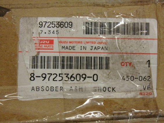 Амортизатор передний ISUZU JAPAN ZE 1 TOKICO 8-97253609-0