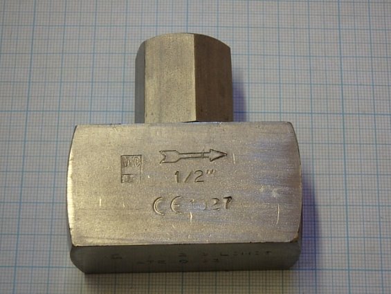 Клапан обратный VYC VY 179-03-015 Ду 1/2" DN15 Ру250 Т=400гр.С муфтовый для пара и жидкостей