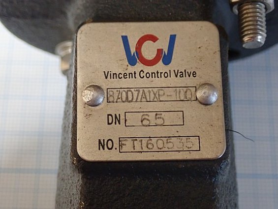 Дисковый затвор VCV 870D7A1XP-10Q DN65 PN10 EPDM CF8(304) Vincent Control Valve