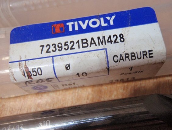 Фреза tivoly 7239521bam428 lp50 Ф10 R0.5 1338t carbure 23613 38xt www.tivoly.com