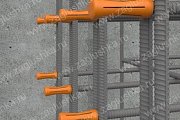 Защита пластиковая для арматуры диаметра 8-14мм защитный колпачок оранжевого цвета