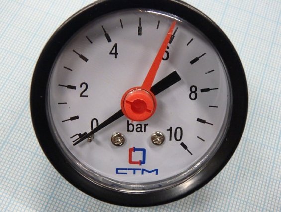 Манометр CPM14A10 0-10bar G1/4 Ф50мм ОСЕВОЙ ШТУЦЕР производитель СТМ