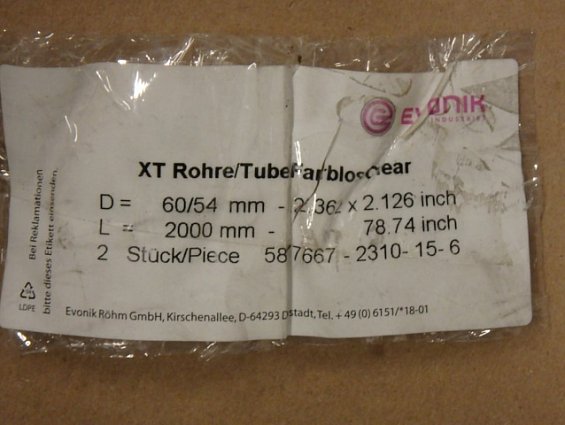 Труба прозрачная из оргстекла plexiglas xt 60/54/2000mm диаметр наружный Ф60мм