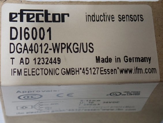 Датчик скорости ifm DI6001 DGA4012-WPKG/US efector 12mm 10...36VDC 250mA Made in Germany