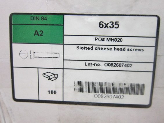 Винт М6х35 A2 DIN84 ГОСТ1491-80 ISO1207 из нержавеющей стали с цилиндрической головкой прямой шлиц