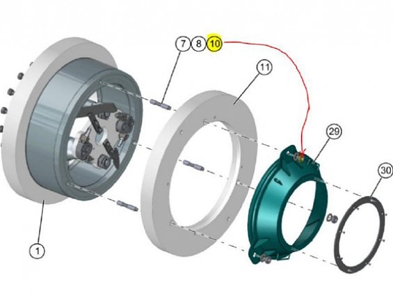 Гайка винта фильеры Evolution 50000569 Ecrou 1"G пресс гранулятора Promill-1802 1800 1801 EVOLUTION-