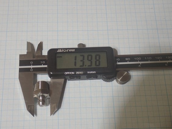 Пресс-масленка прямая с трубной конической резьбой R 1/4" нержавеющая сталь AISI316 РЕЗЬБА ПРОСЛАБЛЕ