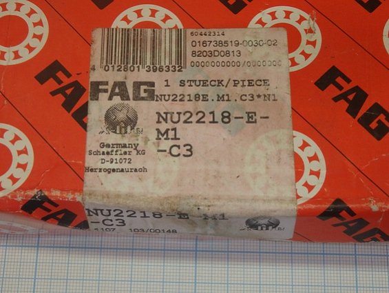 Подшипник FAG NU2218E.M1.C3 225 D.D X-life для центрифуги SG FC 1250 для сахарных заводов