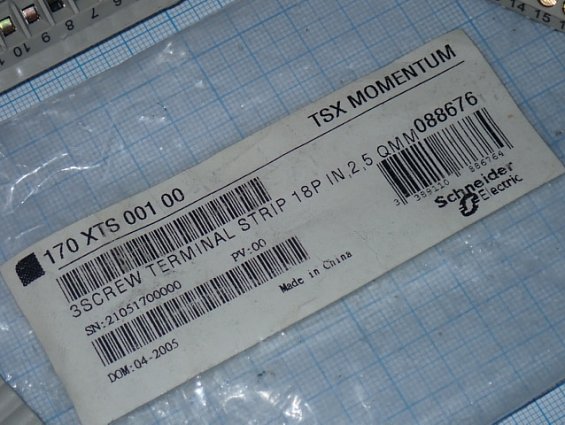 Клеммный блок Schneider Electric 170XTS00100 КОМПЛЕКТ 3ШТ Made in China