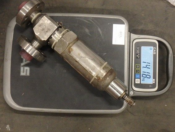 Клапан вентиль запорный угловой К23050-01025 14Х17Н2 Pp400 t=+-50С Ду25 воздух азот
