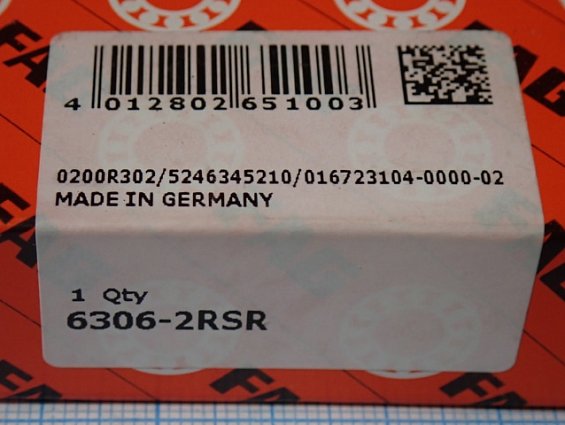 Подшипник FAG 6306-2RSR MADE IN GERMANY