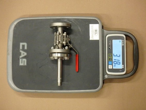 Кран шаровый DN15 PN64 AISI316 фланцевый из нержавеющей стали с переходником