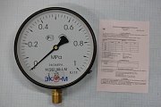 Манометр МД02-160 0-1МПа M20х1.5 номинальный диаметр корпуса Ф160мм класс точности 1.5 радиальный ко